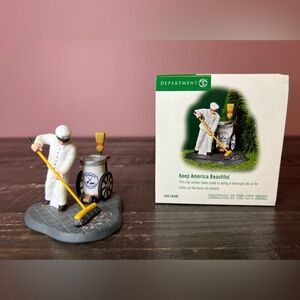 ❌SOLD ❌ Department 56 “Keep America Beautiful” Figurine – Snow Village